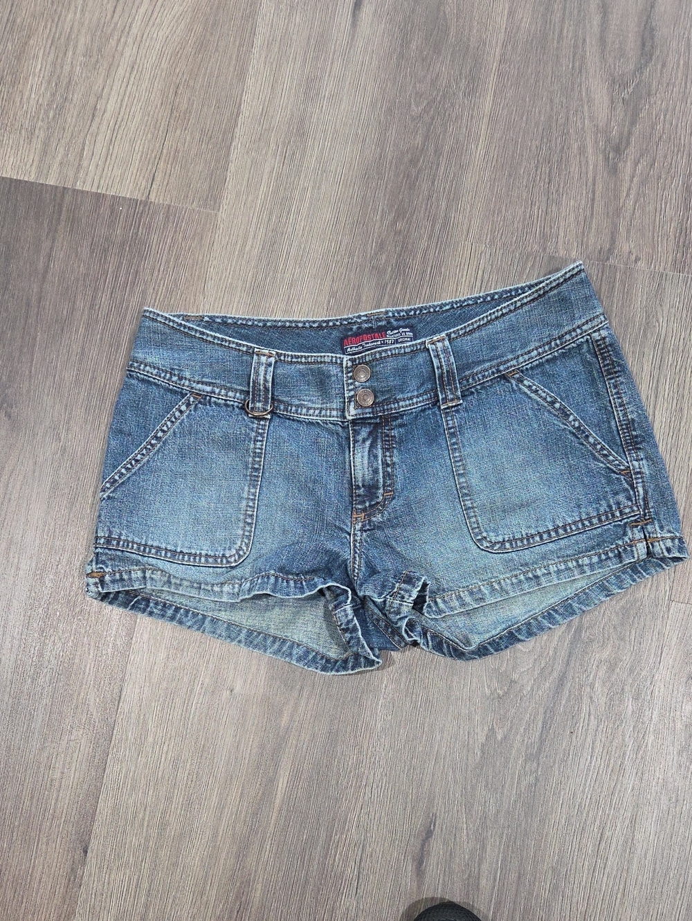 Aeropostale Women's Faded Blue Denim Shorts